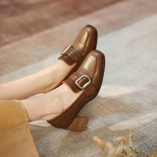 Handcrafted Luxury Leather Women’s Shoes: Elegance Redefined(EdslG902)