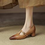 Handcrafted Genuine Leather Women's Shoes - Elegant Luxury(EdslG162-1)