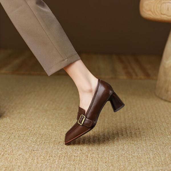 Handcrafted Luxury Leather Women's Shoes: Elegance Defined(Edsl379)