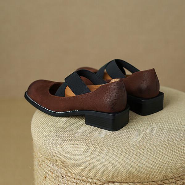 Handcrafted Genuine Leather Luxury Women's Shoes with Elegance(EdslG347)