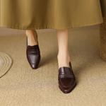 Handcrafted Luxury Leather Shoes for Elegant Women(EdslG350)