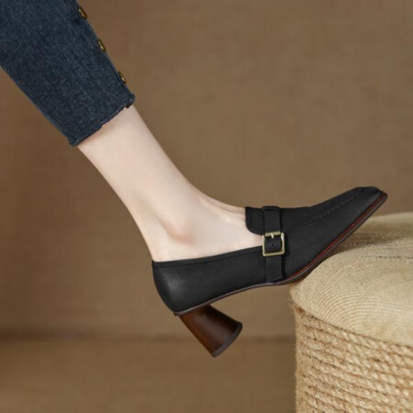 Elegant Handcrafted Leather Women's Shoes of Luxurious Quality(EdslG425)