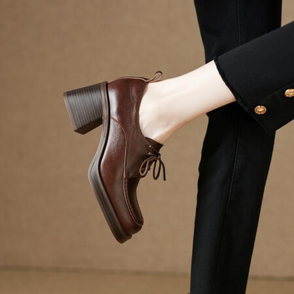 Handcrafted Luxury Leather Women's Shoes for Elegant Style(EdslG431)