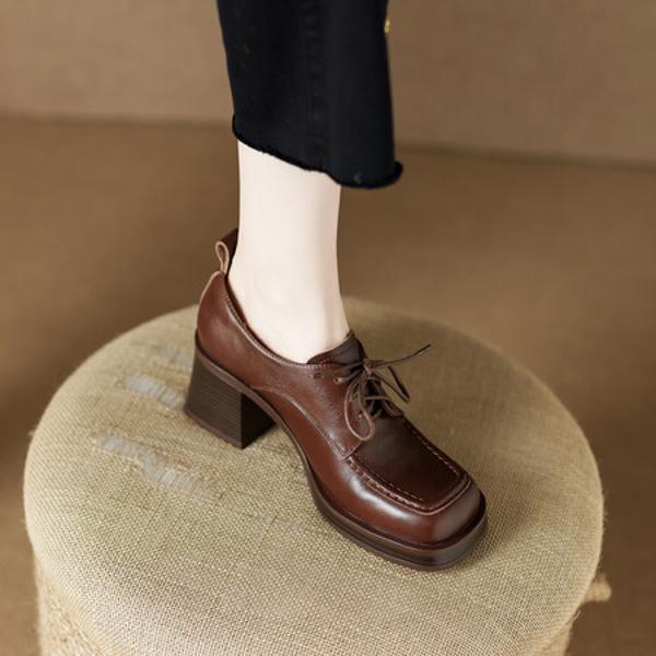 Handcrafted Luxury Leather Women's Shoes for Elegant Style(EdslG431)