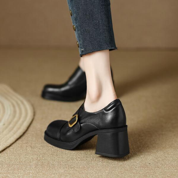 Handcrafted Genuine Leather Women's Shoes: Luxury & Elegance(EdslG432-1)