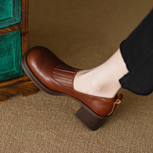 Exquisite Handcrafted Leather Women’s Shoes – Luxury Elegance(EdslG441)