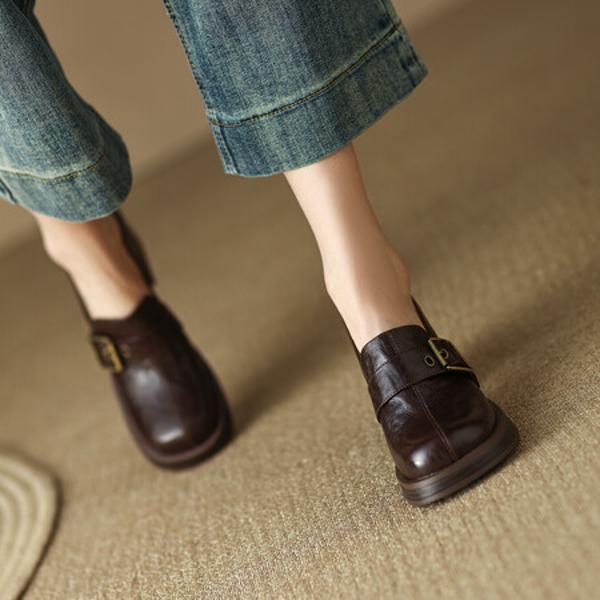 Elegant Handmade Genuine Leather Women's Shoes: Luxury Craftsmanship & Quality(Edsl2339)