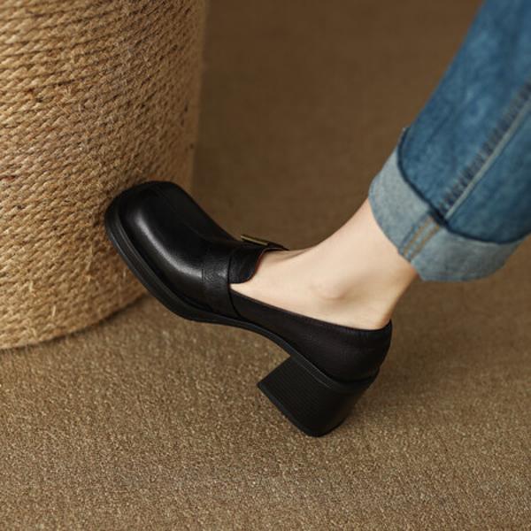 Elegant Handmade Genuine Leather Women's Shoes: Luxury Craftsmanship & Quality(Edsl2339)