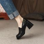 Elegant Handcrafted Genuine Leather Women's Shoes: Luxury Redefined(EdslG2303)