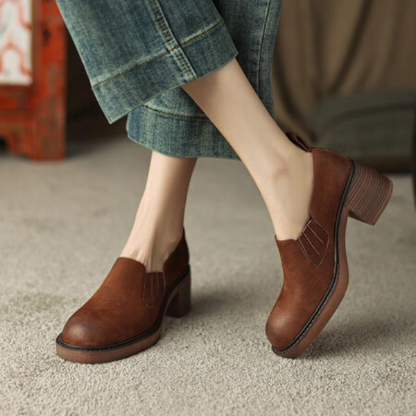 Handcrafted Genuine Leather Women's Shoes - Luxurious Elegance Redefined(EdslG2334)