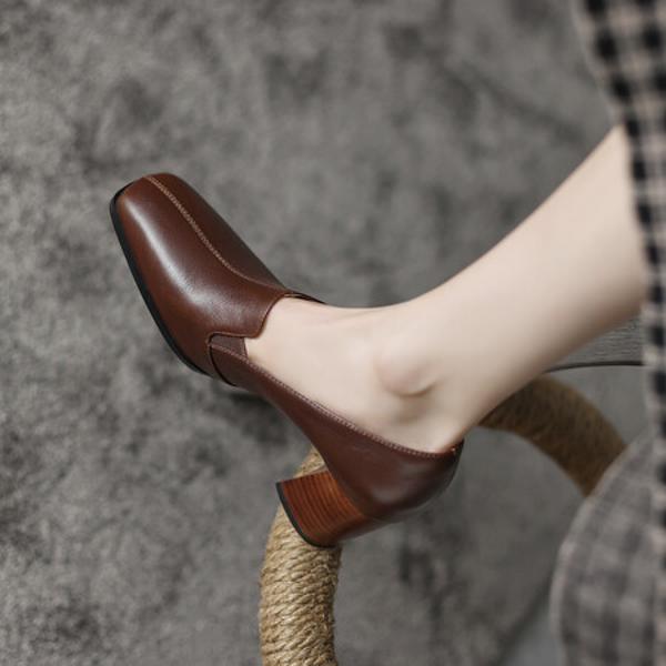 Handcrafted Luxury Leather Women's Footwear: Elegant Artistry and Quality(Edsl2319)