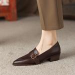 Elegant Handcrafted Leather Women's Shoes: Luxury Craftsmanship(EdslG2307)