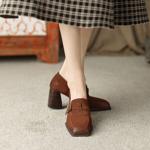 Handcrafted Luxurious Genuine Leather Women's Shoes: Elegance in Every Detail(EdslG2328)