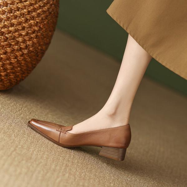 Exquisite Handcrafted Leather Women's Shoes: Luxury Elegance(EdslG2355)