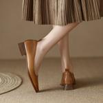 Elegant Handmade Genuine Leather Women’s Shoes - Luxurious Craftsmanship(EdslG2347)