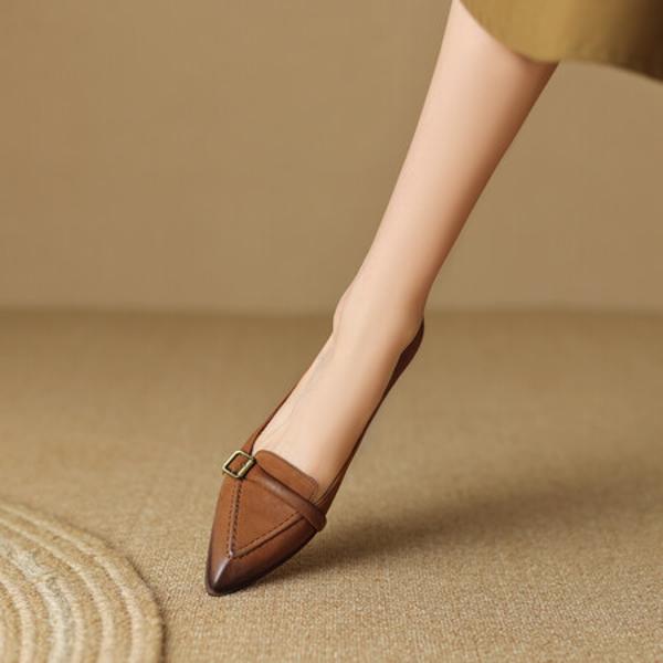 Elegantly Crafted Genuine Leather Handcrafted Women's Shoes(EdslG2393)