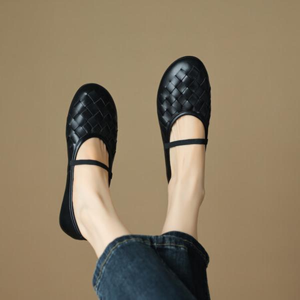 Handcrafted Genuine Leather Women's Shoes - Luxurious Elegance(Edsl2628)