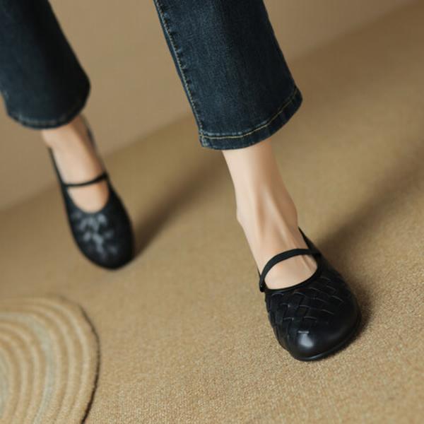 Handcrafted Genuine Leather Women's Shoes - Luxurious Elegance(Edsl2628)