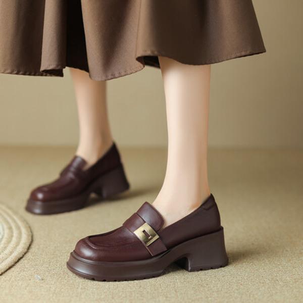 Handcrafted Genuine Leather Women's Shoes: Elegance Redefined(Edsl2583)