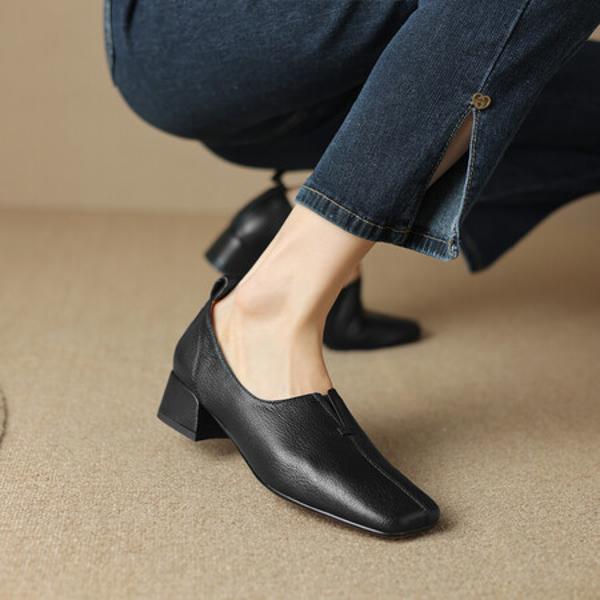 Crafted Luxury: Elegant Handmade Leather Women’s Shoes(Edsl1月-35)