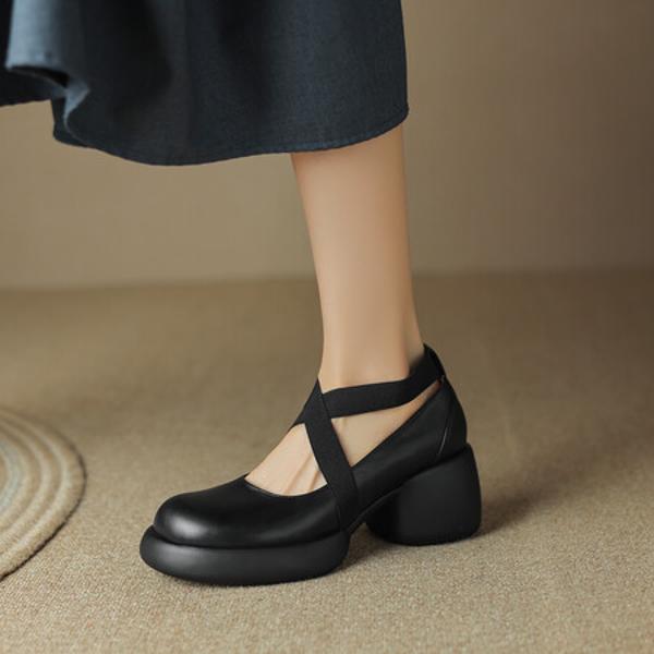 Handcrafted Leather Women's Shoes: Exquisite Quality & Elegance(Edsl2650)