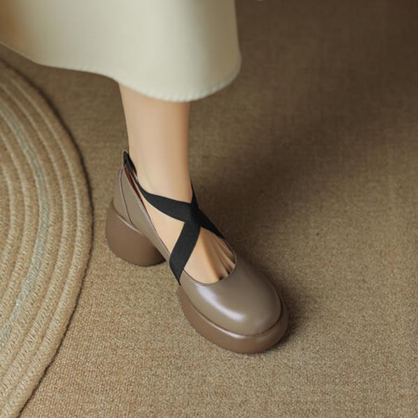 Handcrafted Leather Women's Shoes: Exquisite Quality & Elegance(Edsl2650)