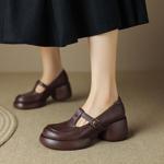 Elegant Handmade Leather Women's Shoes - Luxury Craftsmanship(Edsl2648)