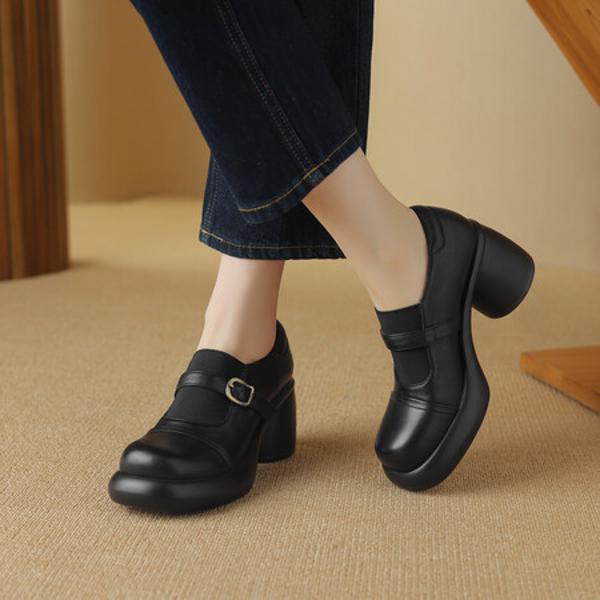 Exquisite Handmade Leather Women's Shoes: Elegance and Luxury in Every Stitch(Edsl2743)