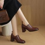 Crafted Luxury Leather Women's Shoes: Elegance in Every Stitch(Edsl2750)