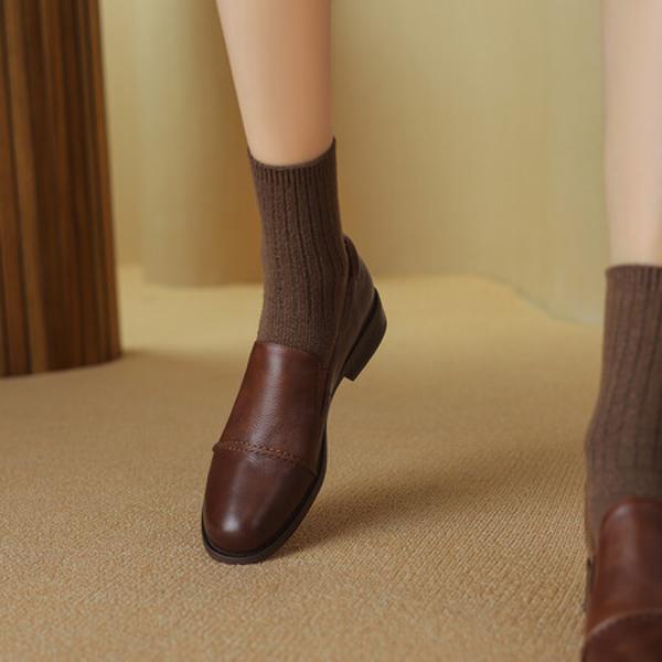 Handcrafted Luxury Leather Women's Shoes with Elegance(Edsl2738)