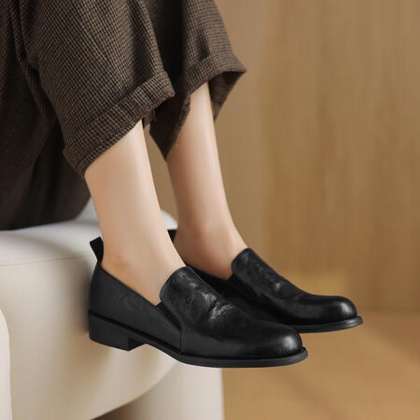 Elegant Handmade Leather Women's Shoes: Luxurious Craftsmanship(Edsl2735)