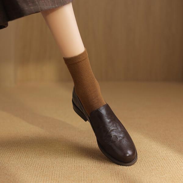 Elegant Handmade Leather Women's Shoes: Luxurious Craftsmanship(Edsl2735)