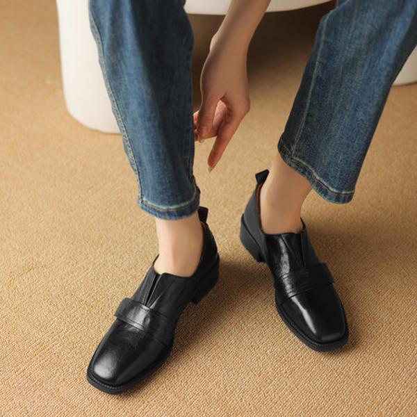 Handcrafted Luxury Leather Women's Shoes – Elegant Craftsmanship Awaits(Edsl2758)