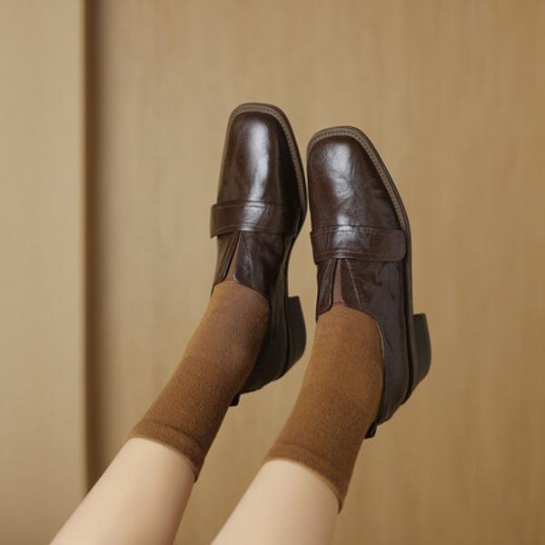 Handcrafted Luxury Leather Women's Shoes – Elegant Craftsmanship Awaits(Edsl2758)