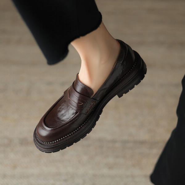 Elegant Handmade Leather Women’s Shoes - Luxurious Craftsmanship(Edsl2808)