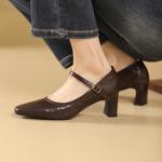 Handcrafted Genuine Leather Women's Shoes: Luxurious Elegance in Every Stitch(Edsl2800)