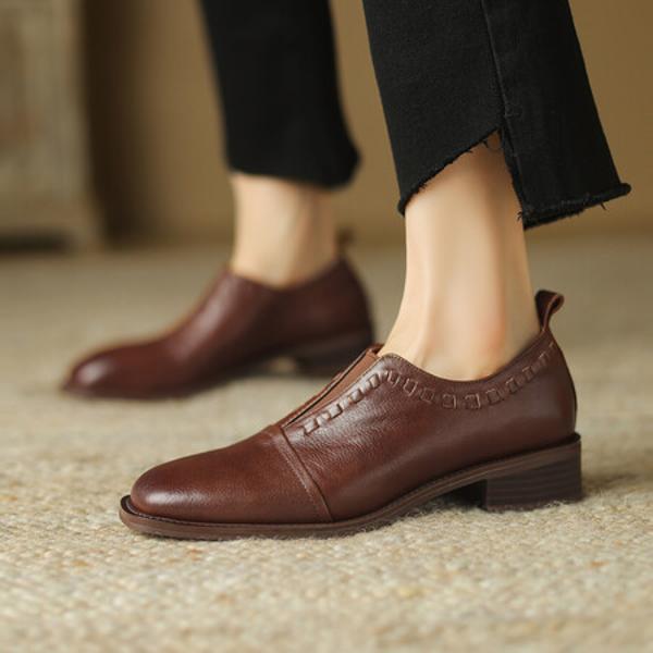 Handcrafted Genuine Leather Women's Shoes: Luxury, Elegance, and Artistry.(Edsl2792)