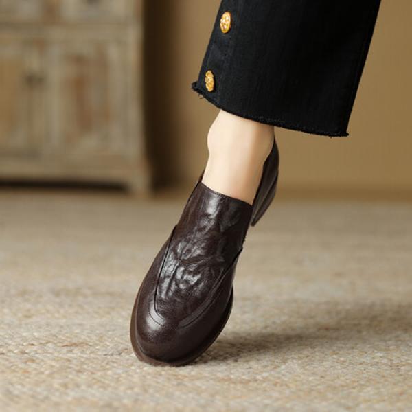 Handcrafted Luxury Leather Women's Shoes: Elegance in Every Stitch(Edsl2799)