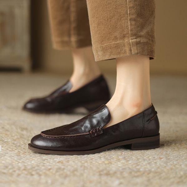 Handcrafted Genuine Leather Women's Shoes - A Fusion of Elegance and Luxury(Edsl2787)