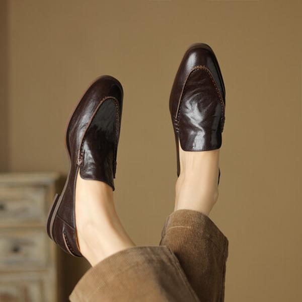 Handcrafted Genuine Leather Women's Shoes - A Fusion of Elegance and Luxury(Edsl2787)