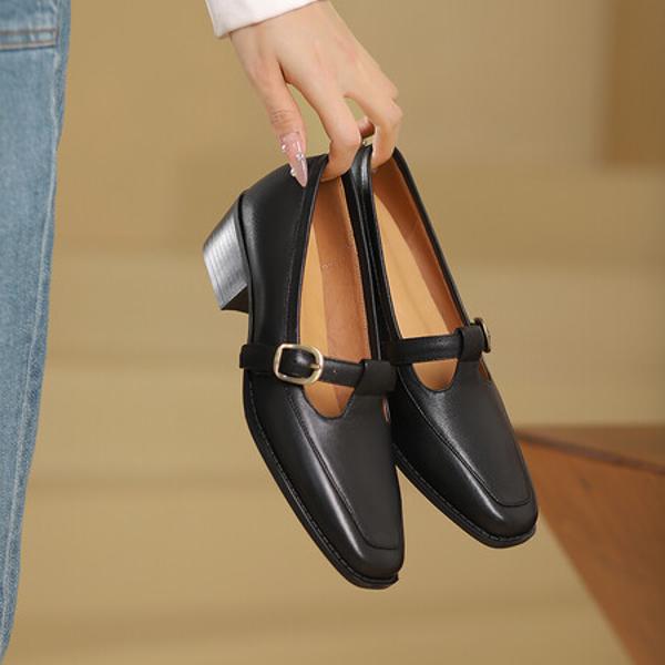 Handcrafted Genuine Leather Women's Shoes for Timeless Elegance(Edsl2813)