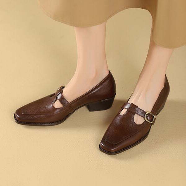 Handcrafted Genuine Leather Women's Shoes for Timeless Elegance(Edsl2813)