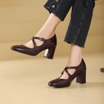 Handcrafted Leather Women's Shoes: Luxurious Elegance(Edsl2828)