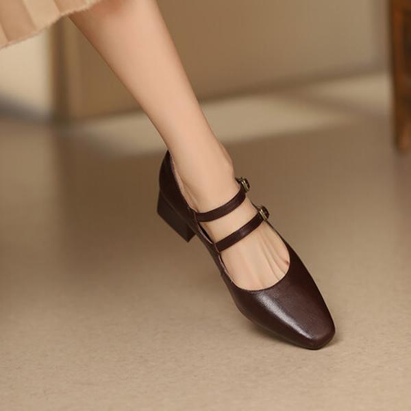 Exquisite Handcrafted Leather Women's Shoes for Elegance(Edsl2822)