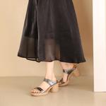 Handcrafted Leather Elegance: Luxurious Women's Footwear(Edsl2889)