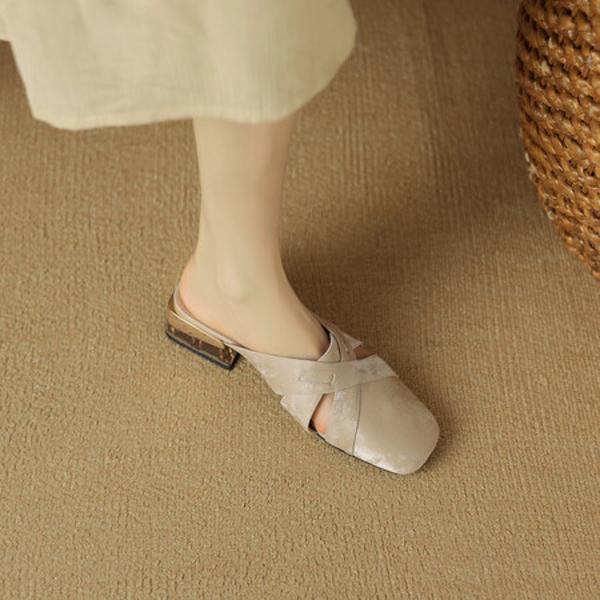 Handcrafted Luxury Leather Women’s Shoes - Timeless Elegance(Edsl2893)