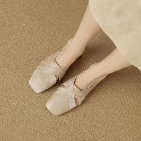 Handcrafted Luxury Leather Women’s Shoes - Timeless Elegance(Edsl2893)