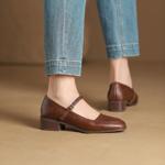 Handcrafted Genuine Leather Women's Shoes: Elegance Meets Luxury and Quality(Edsl2842)