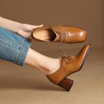 Handcrafted Luxury Leather Women’s Shoes - Elegance in Every Stitch(Edsl2931)