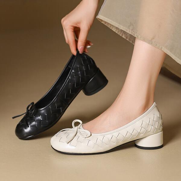 Handcrafted Luxury Leather Women's Shoes: Elegant Artistry and Quality(Edsl2980)